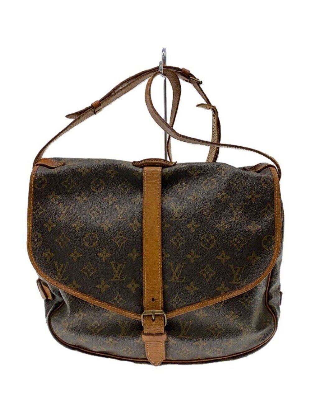 LOUIS VUITTON Saumur Canvas Brown